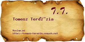 Tomesz Terézia névjegykártya